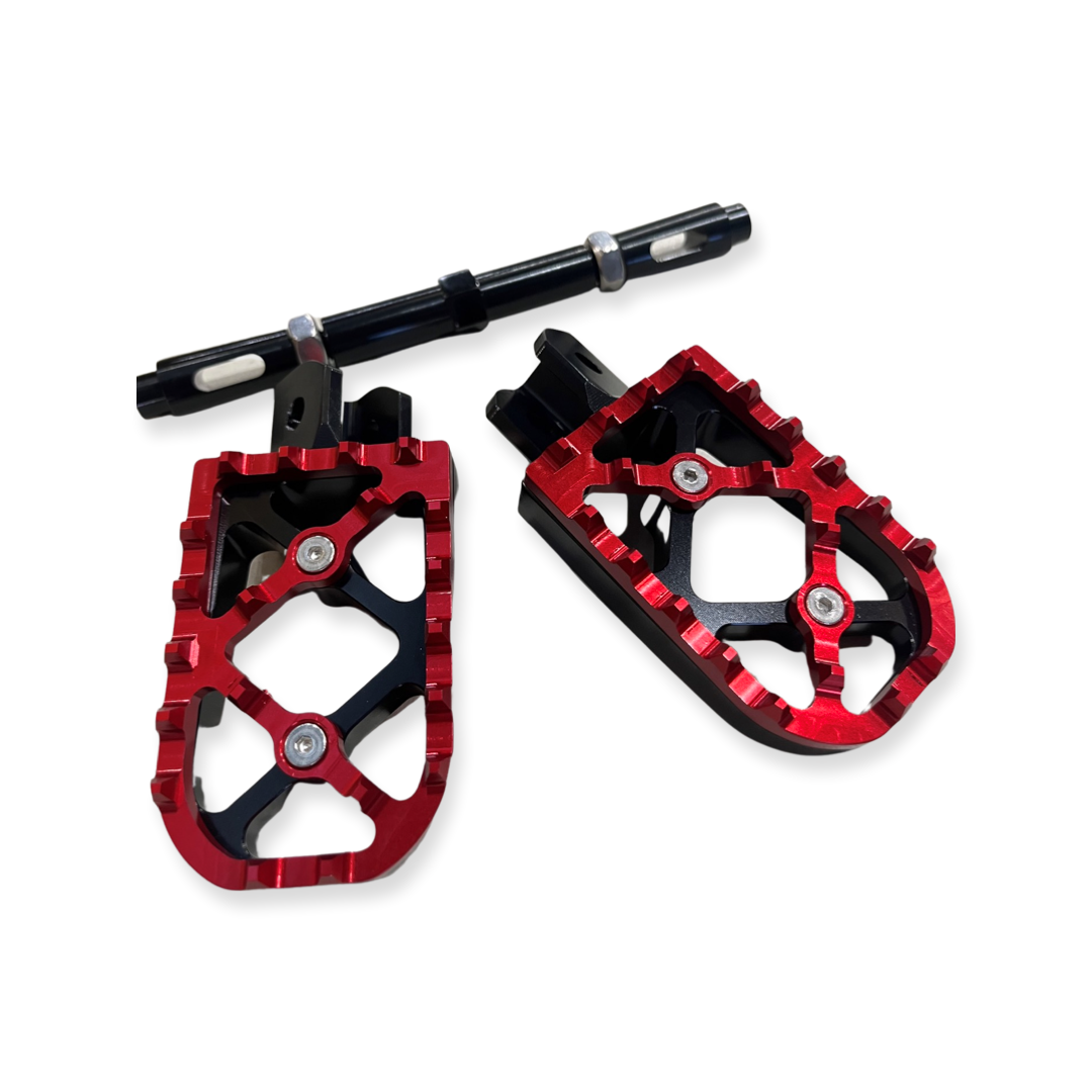 EBMX Premium Foot Pegs and Brace (Red)